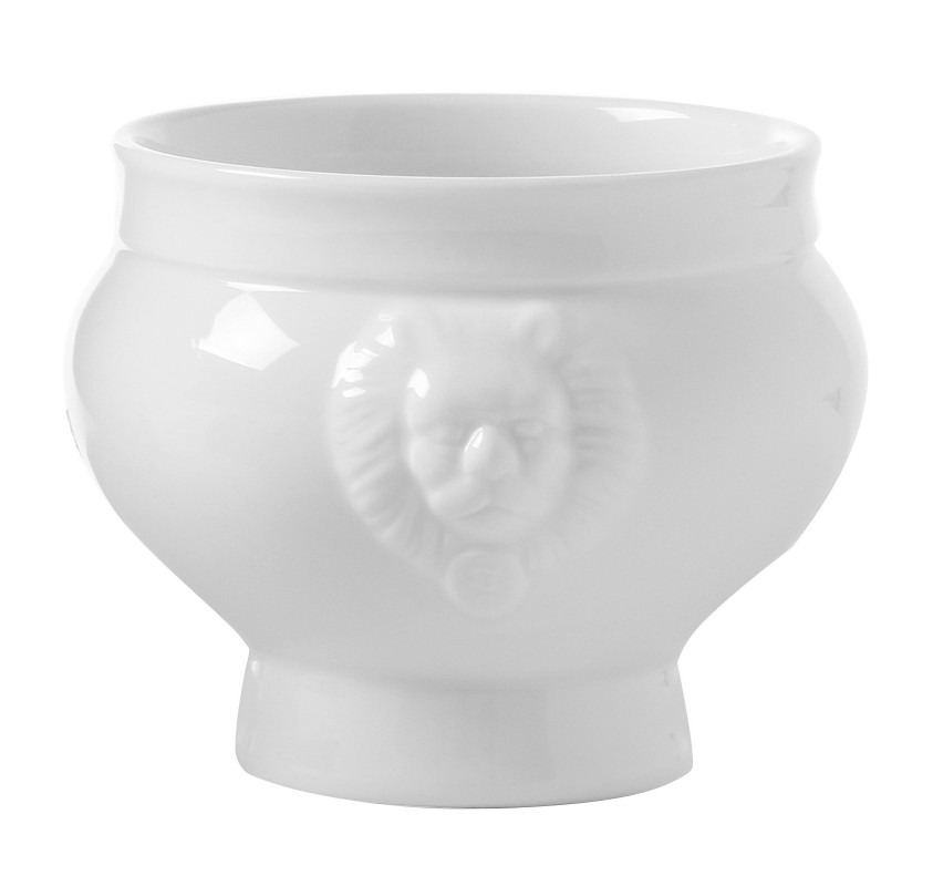 Miska na zupę LIONHEAD biała porcelana 2L - Hendi 784730