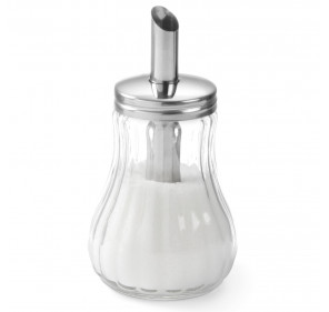 Cukiernica szklana z dozownikiem cukru śr. 80mm 200ml - Hendi 452400