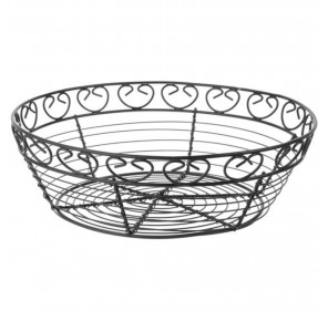 Koszyk druciany do serwowania podawania pieczywa okrągły dekoracyjny - Hendi 425862