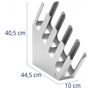 Stojak organizer na kubki i pokrywki do kawy na wynos stalowy - 4 przegródki