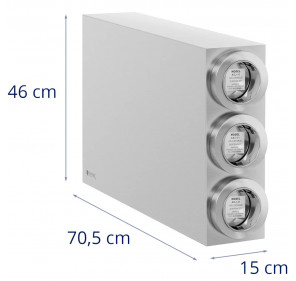 Podajnik dystrybutor do kubków jednorazowych z 3 dozownikami STAL 81 - 89 mm