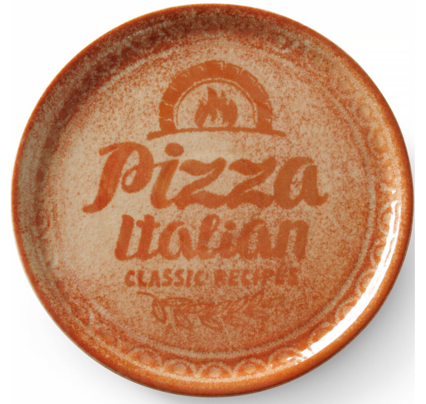 Talerz do pizzy z porcelany Recipe Collection Brick Red śr. 33 cm - zestaw 6 szt.