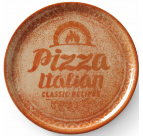 Talerz do pizzy z porcelany Recipe Collection Brick Red śr. 31 cm - zestaw 6 szt.